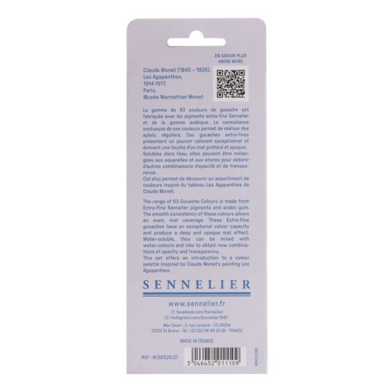 Gouache Extra-Fine Sennelier Claude Monet - 6 Tubes | Art &