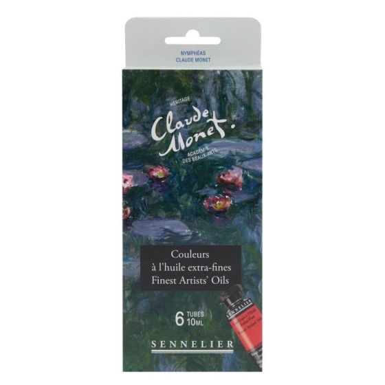 Boîte de 6 tubes d'huile extra-fine SENNELIER - Claude Monet