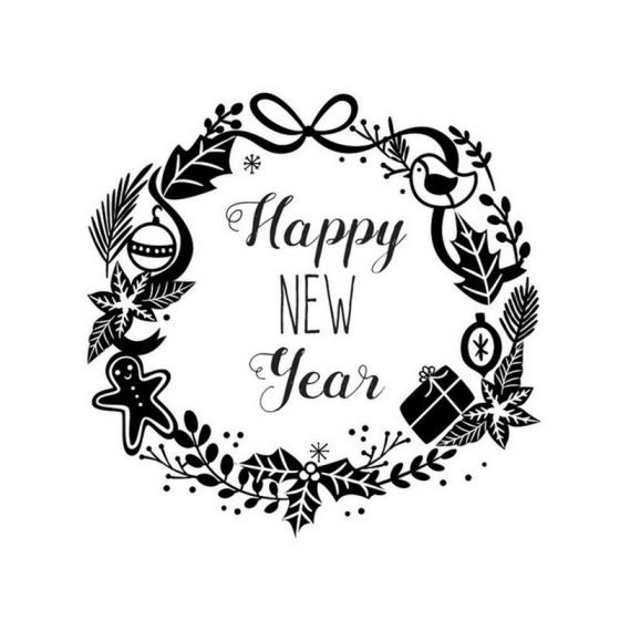 Tampon couronne happy new year