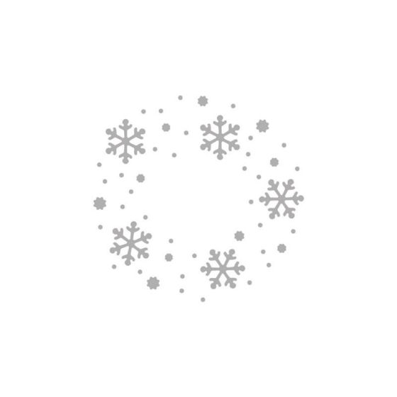Gabarit de découpe couronne flocon de neige