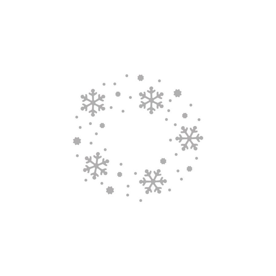 Gabarit de découpe couronne flocon de neige