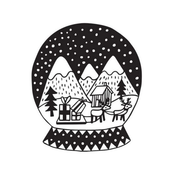 Tampon boule de noël
