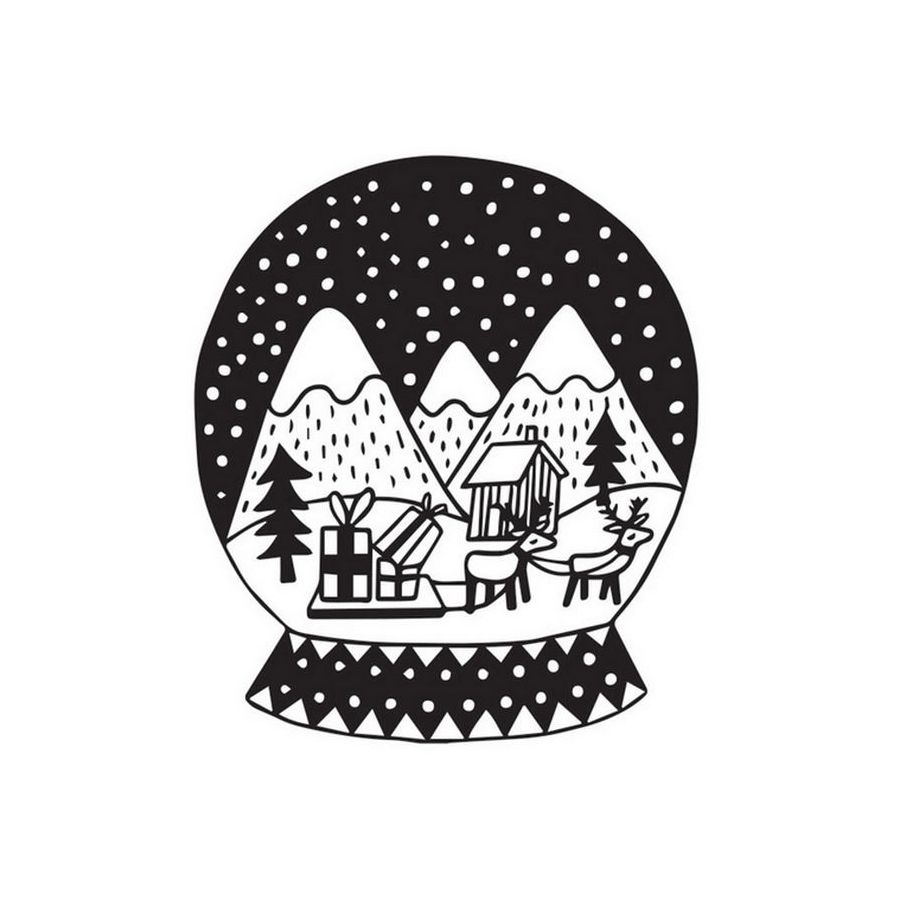 Tampon boule de noël