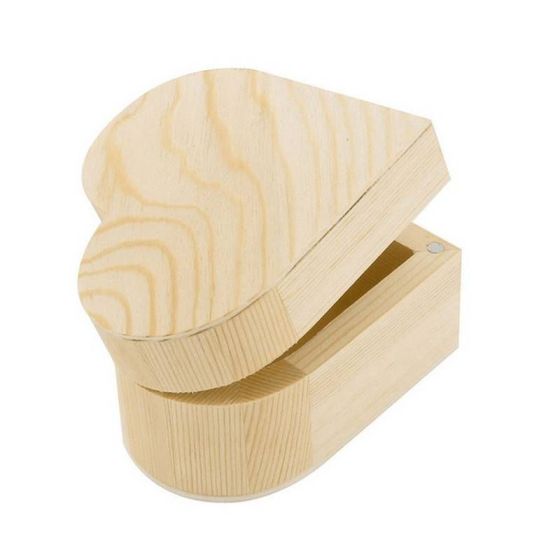 Boîte Cœur en Bois CTOP | Rangement & | Art & Loisirs