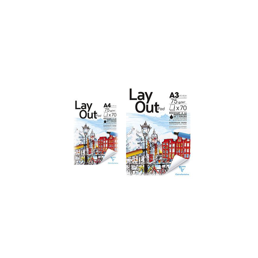 Clairefontaine - Bloc Colle Layout 70G 70F