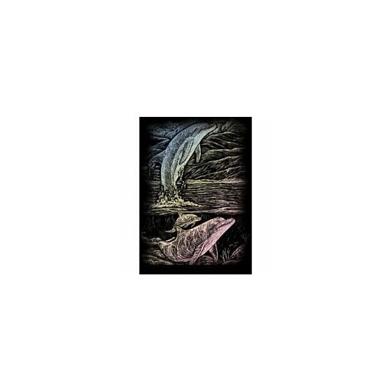 Royal Langnickel gravure d'art mini - Dauphins sautants holographiques