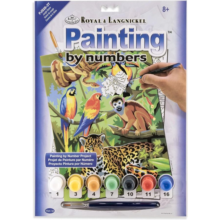 Royal Langnickel peinture à numéros - Scène de jungle