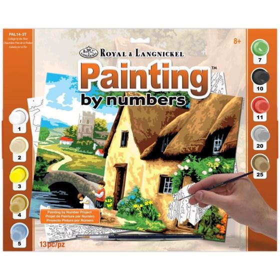 Royal Langnickel peinture à numéros  - Chaumière près de la rivière