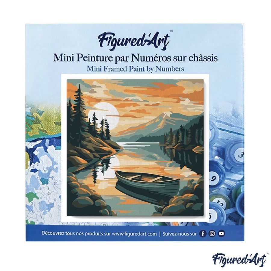 Peinture par Numéro 20x20 – Lac de montagne