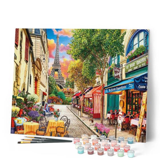 Peinture par Numéro 40x50 toile roulée – Ruelle Paris