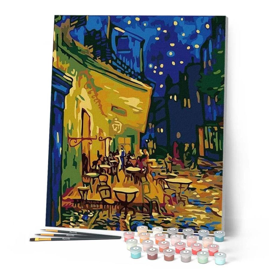 Peinture par Numéro 40x50 tendue sur châssis – Van Gogh - Café