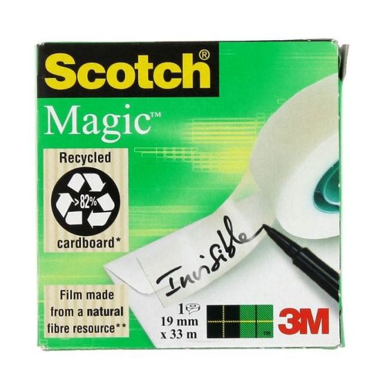 3M Scotch Ruban adhésif Magic 810, 19 mm x 33 m, invisible