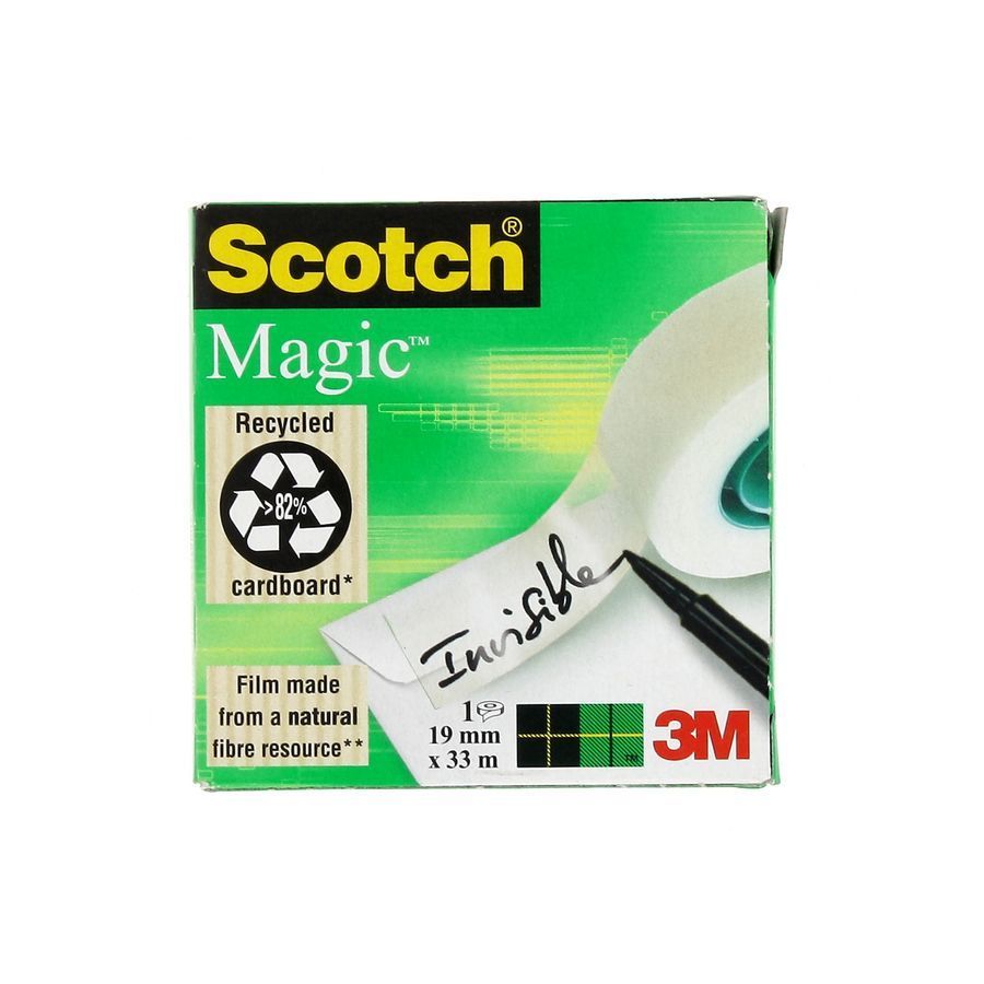 3M Scotch Ruban adhésif Magic 810, 19 mm x 33 m, invisible
