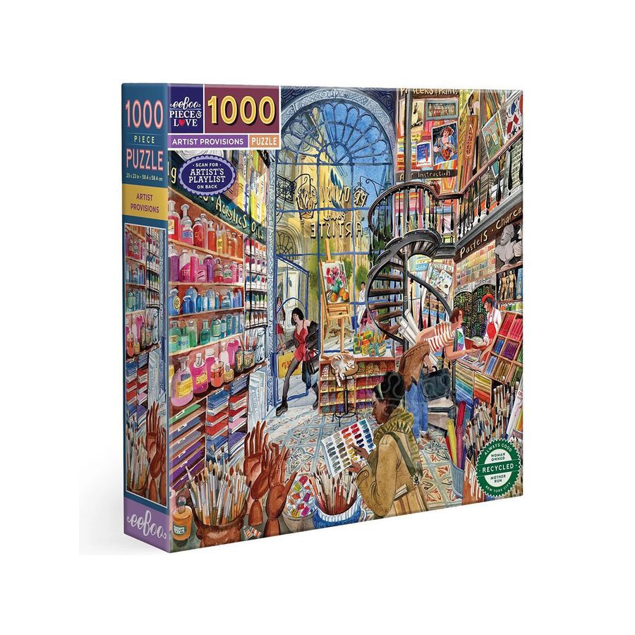Puzzle 1000 pièces - Artist provisions - Eeboo 58.4x58.4 cm