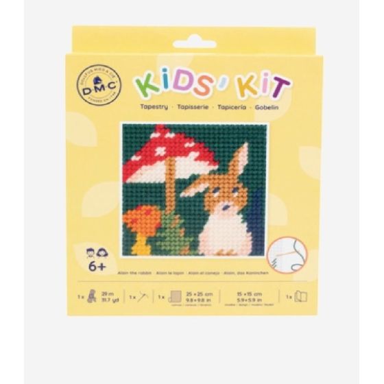 KIT tapisserie 15x15 cm Alain le Lapin DMC