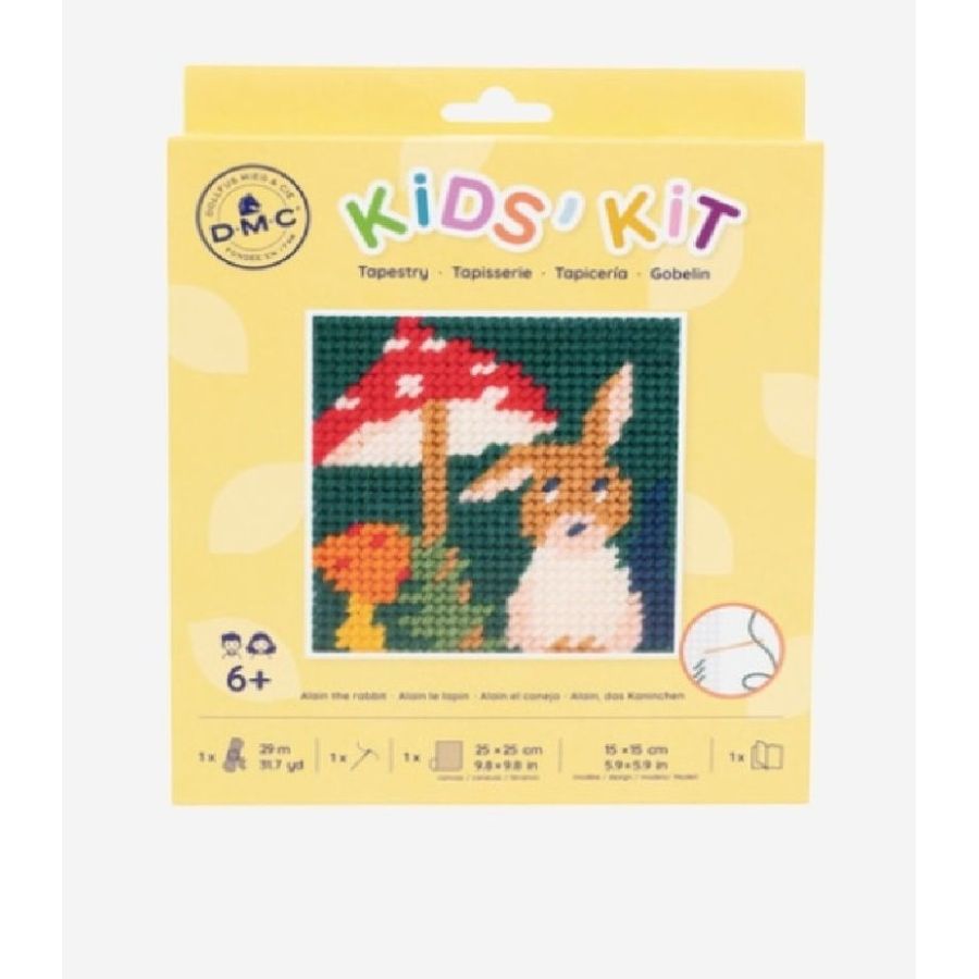 KIT tapisserie 15x15 cm Alain le Lapin DMC