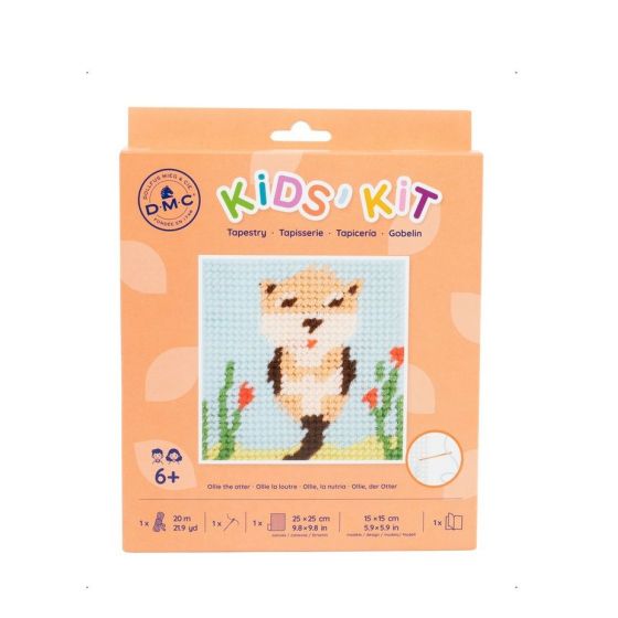 Kit tapisserie 15x15 cm Ollie la Loutre DMC
