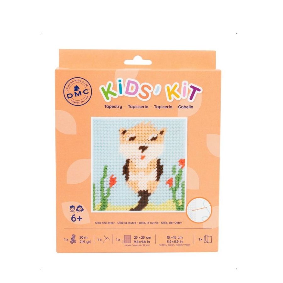 Kit tapisserie 15x15 cm Ollie la Loutre DMC