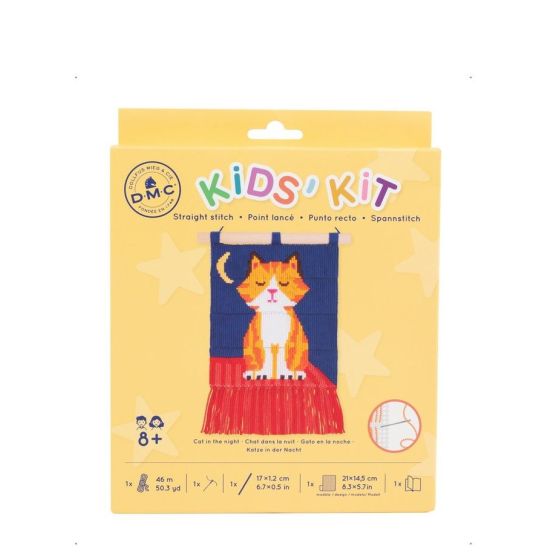 Kit point lancé Chat dans la nuit DMC
