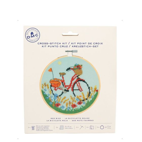 Kit point de croix DMC - La bicyclette rouge