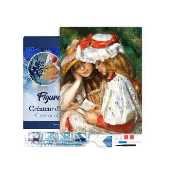 Peinture par Numéro 40x50 tendue sur châssis – Jeunes filles lisant - Renoir