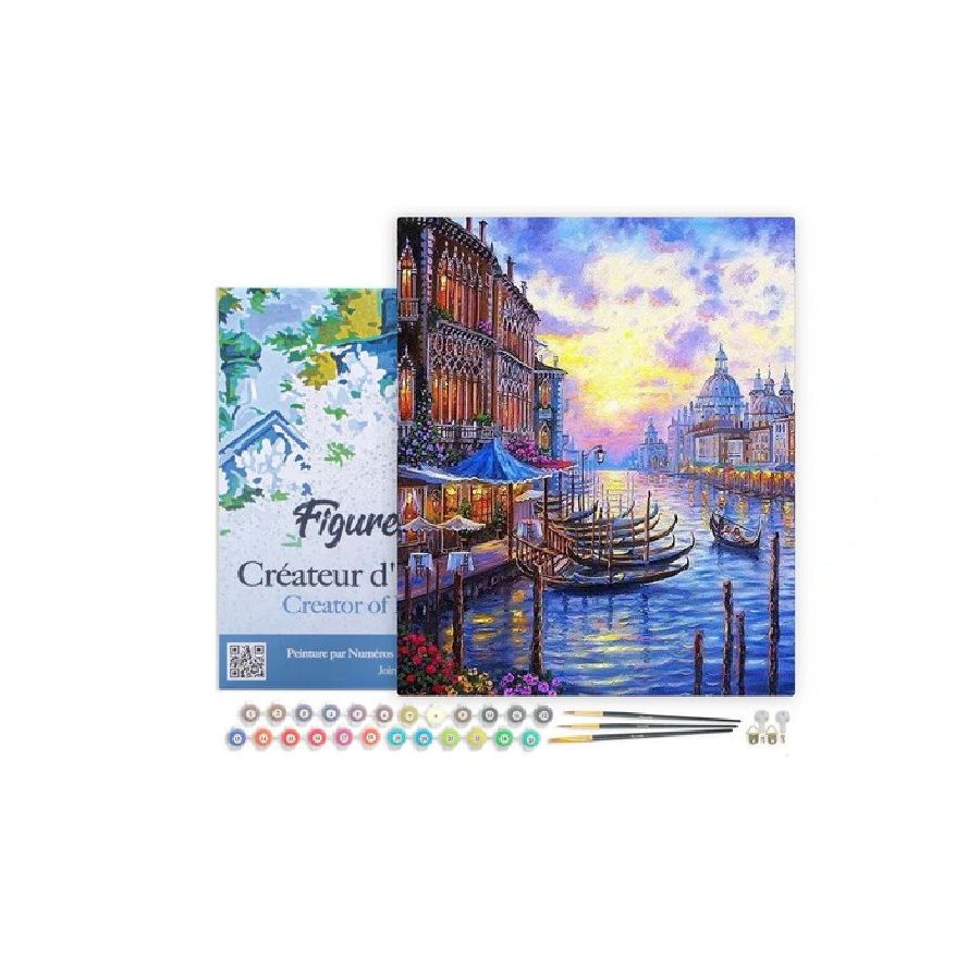 Peinture par Numéro 40x50 tendue sur châssis – Le Grand Canal de Venise