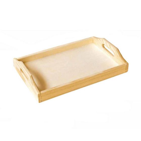 Plateau bois avec anses 20x30 cm