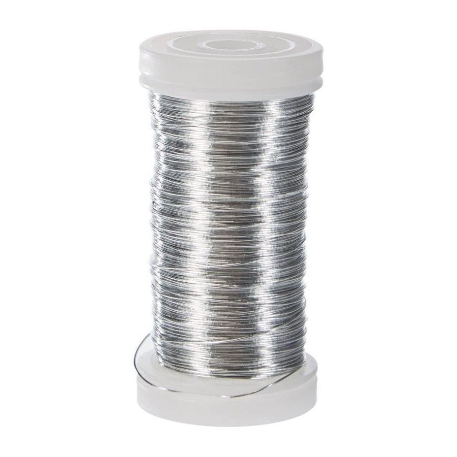 Fil métallique argenté 30 m diam. 0.3mm - Graine Creative