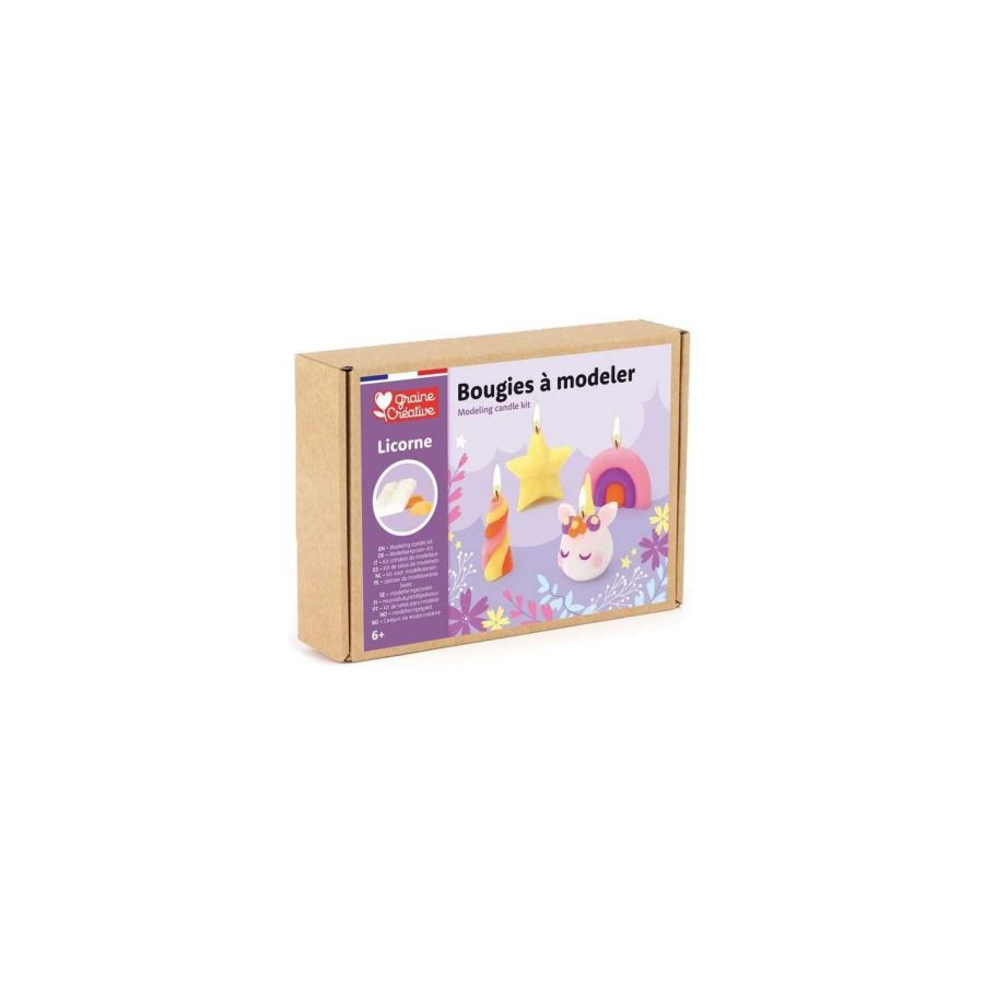 Kit Bougies à modeler Licorne - Graine Créative