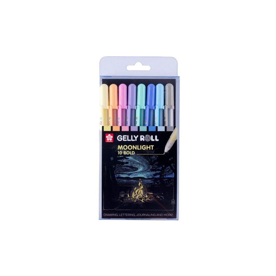 Stylos gel - Couleurs pastel - Etui de 8 stylos - Pointe médium - Sakura - Gelly Roll