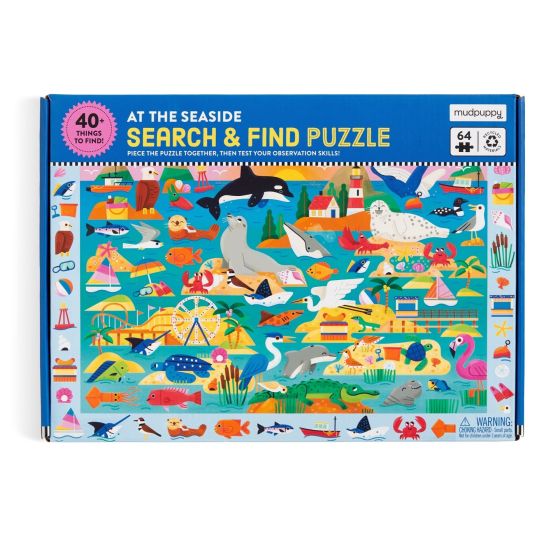 Puzzle de 64 pièces « Cherche et trouve » au bord de la mer