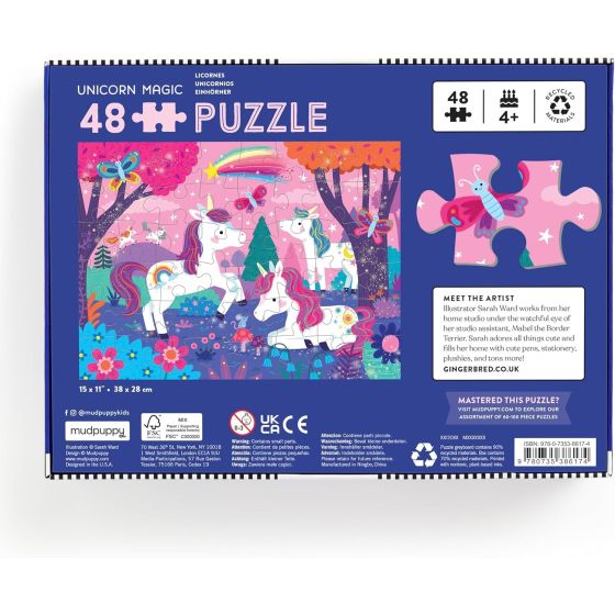 Puzzle Licornes Magiques Mudpuppy 48 pièces | Art & Loisirs
