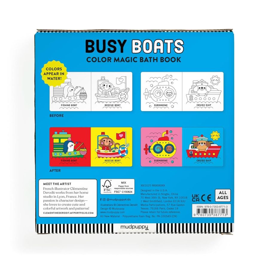 Livre de bain bateaux Mudpuppy | Éveil | Art & Loisirs