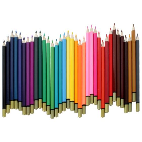 Boite bois 36 crayons de couleur MGM - Couleurs | Art & Loisirs