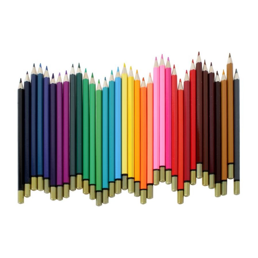 Boite bois 36 crayons de couleur MGM - Couleurs | Art & Loisirs
