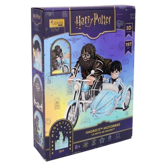 Maquette 3d - Le terrier - Moto Hagrid - 197 pieces - HARRY POTTER