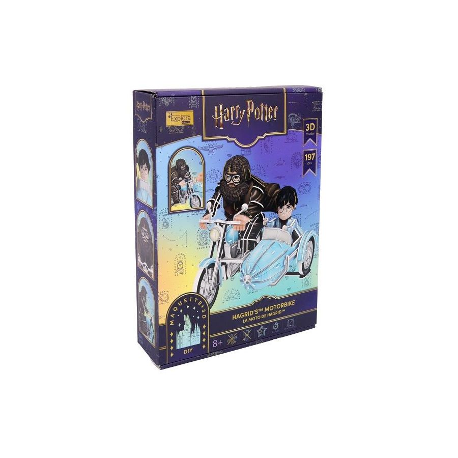 Maquette 3d - Le terrier - Moto Hagrid - 197 pieces - HARRY POTTER