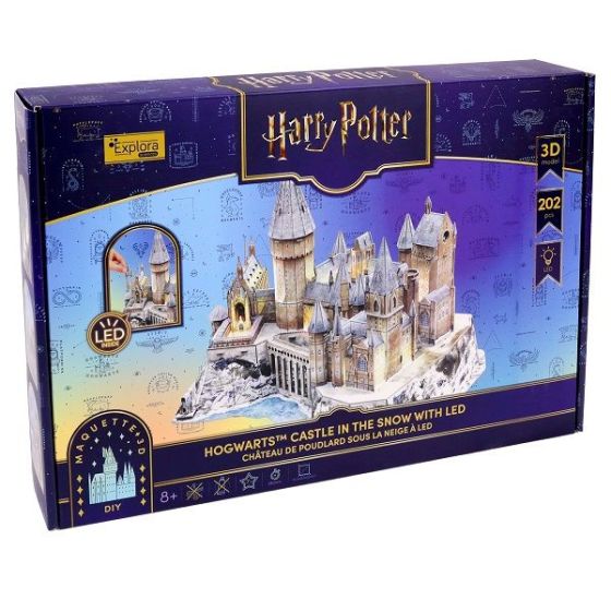 Maquette 3d - Chateau de Poudlard Lumineux - 202 pieces - HARRY POTTER