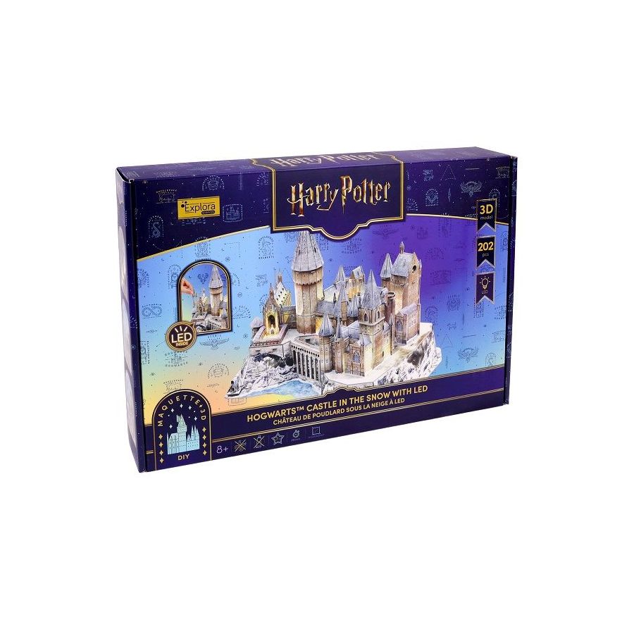 Maquette 3d - Chateau de Poudlard Lumineux - 202 pieces - HARRY POTTER