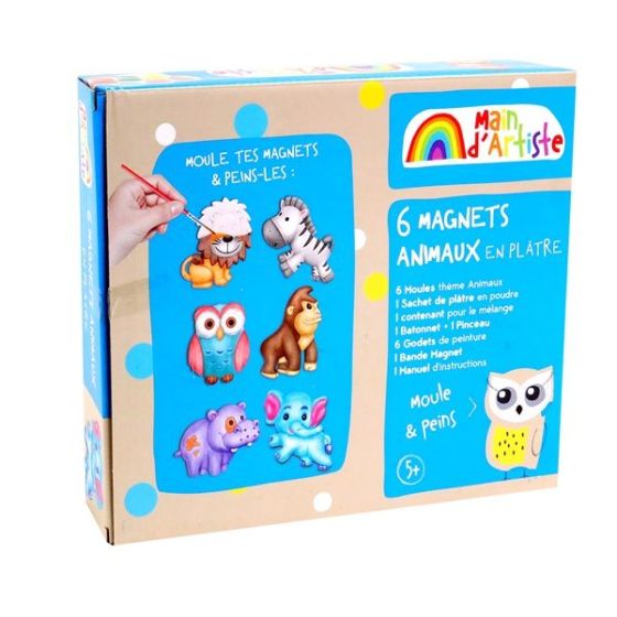 Boite kit animaux platre + moules+ animaux -  MGM