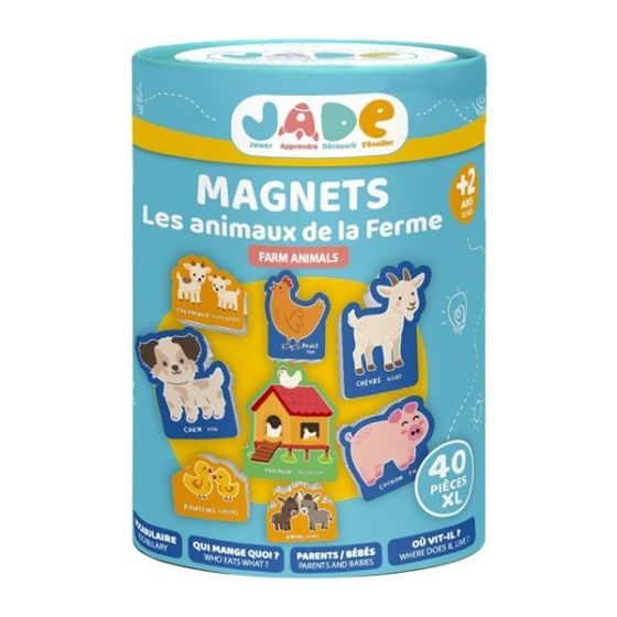 Baril 40 magnets XL - Themes animaux de la ferme -  MGM