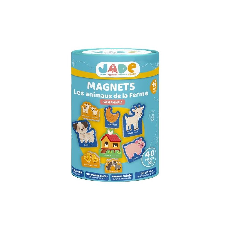 Baril 40 magnets XL - Themes animaux de la ferme -  MGM
