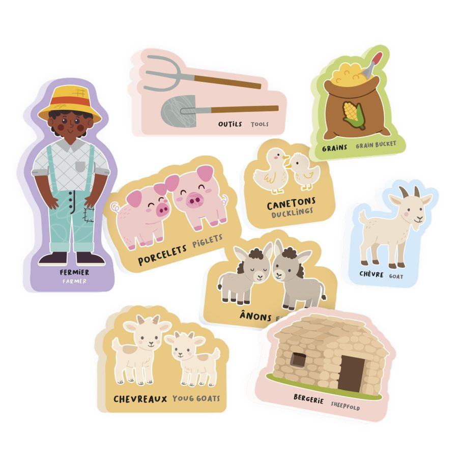 Baril 40 Magnets XL MGM Animaux Ferme - Jeu | Art & Loisirs