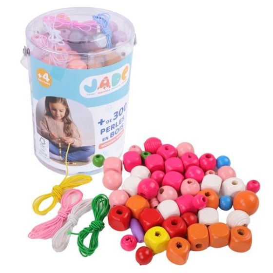 Kit Perles en Bois Multicolores MGM - Création | Art & Loisirs