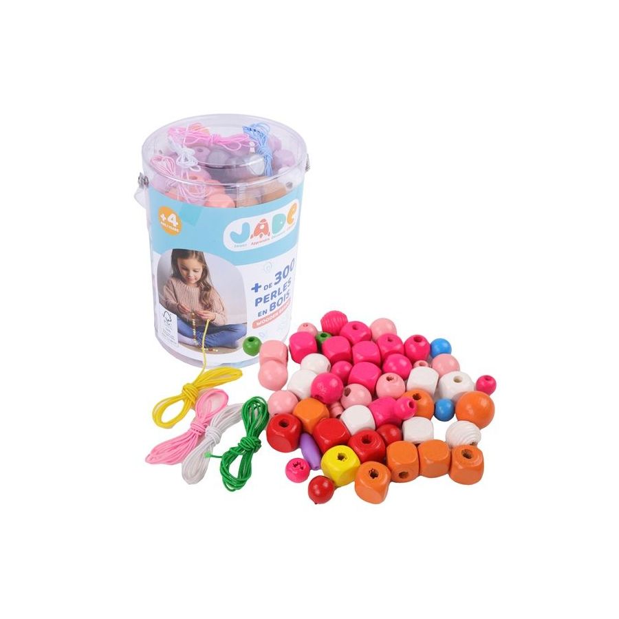Kit Perles en Bois Multicolores MGM - Création | Art & Loisirs