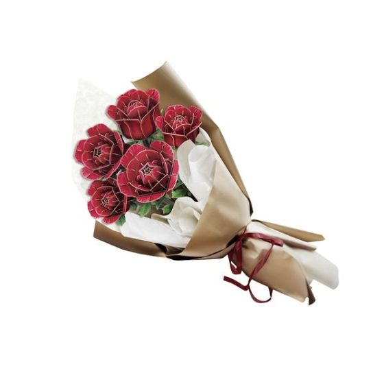 Maquette Bois 3D MGM : Bouquet de Roses - 312 | Art & Loisirs
