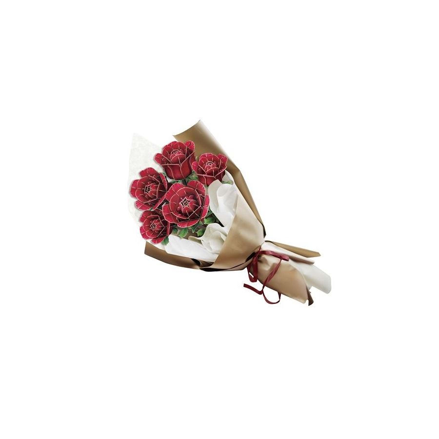 Maquette Bois 3D MGM : Bouquet de Roses - 312 | Art & Loisirs