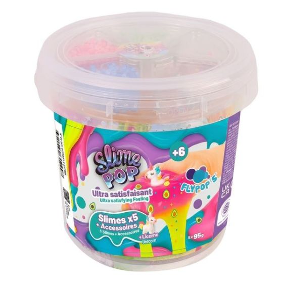 Barril slime 5 couleurs 500 ml + 5 accessoires sensoriels -  MGM