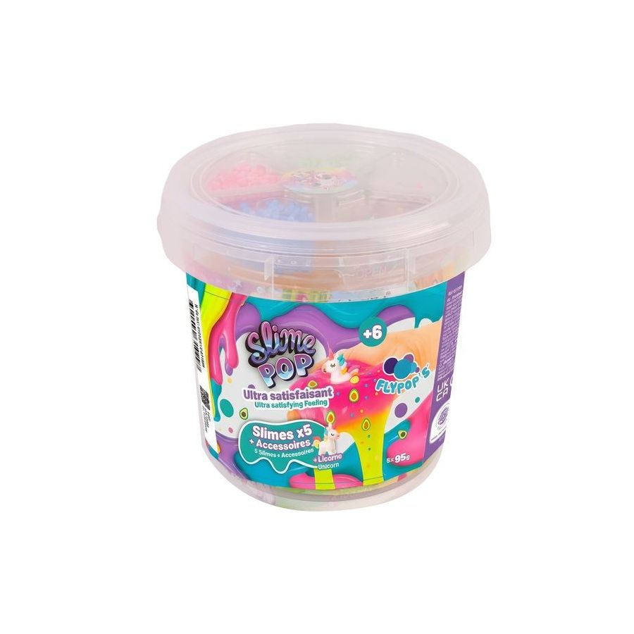 Barril slime 5 couleurs 500 ml + 5 accessoires sensoriels -  MGM