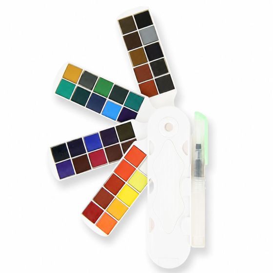 Aquarelle boite éventail 40 couleurs - Rougier et Ple